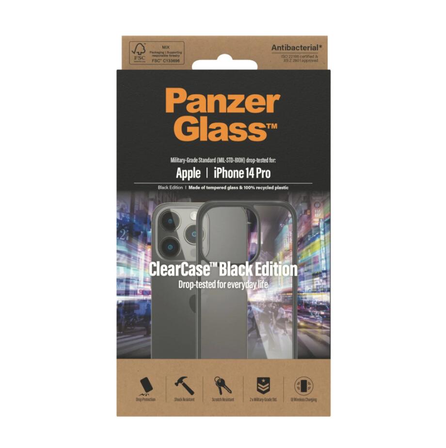PanzerGlass™ Clear Case Black Edition für das Apple iPhone 14 Pro PanzerGlass™ Clear Case Black Edition für das Apple iPhone 14 Pro
